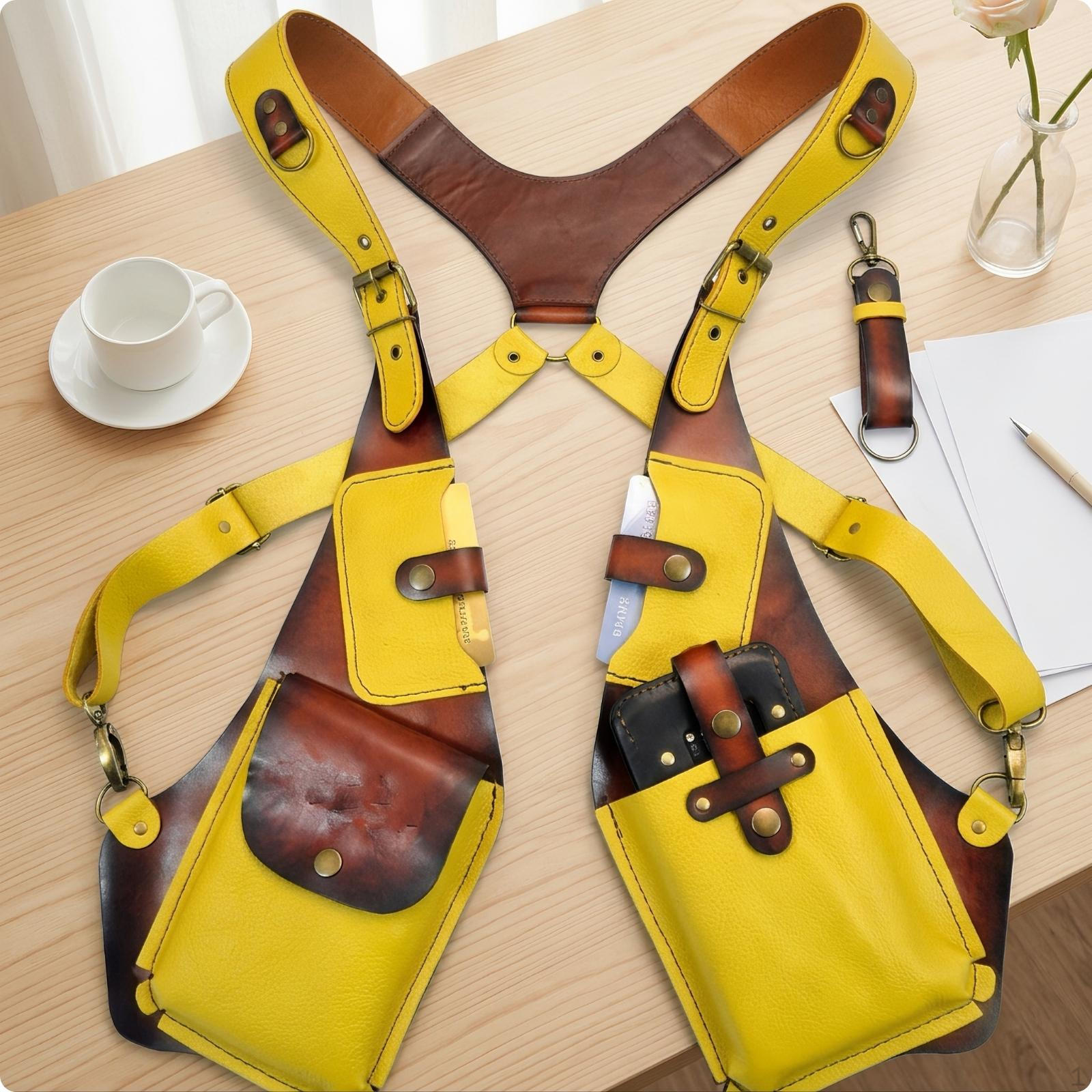 Droša ādas crossbody siksnu soma |