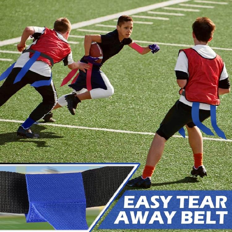 14Pcs Football Webbing Waist Flag Adjustable Competition Training Equipment Youth Football Training Gear Easy to Use