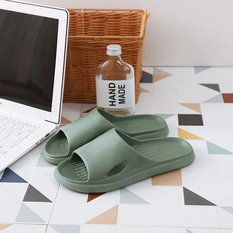 EVA Home Slippers Men/Women Bath Non-slip Sandals Deodorant Couple Flip-flops Household Soft Bottom Slippers Outdoor Slippers