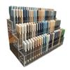 Large Capacity Transparent Pen Holder Stand with Soft Rubber Grip