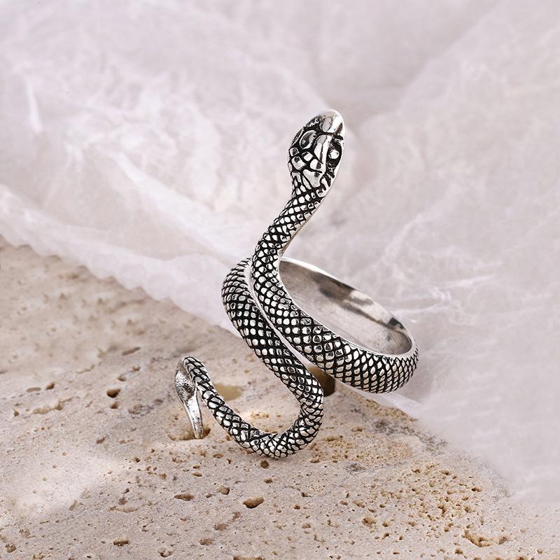 Vintage Snake Ring: European & American Hip Hop Style Animal Jewelry