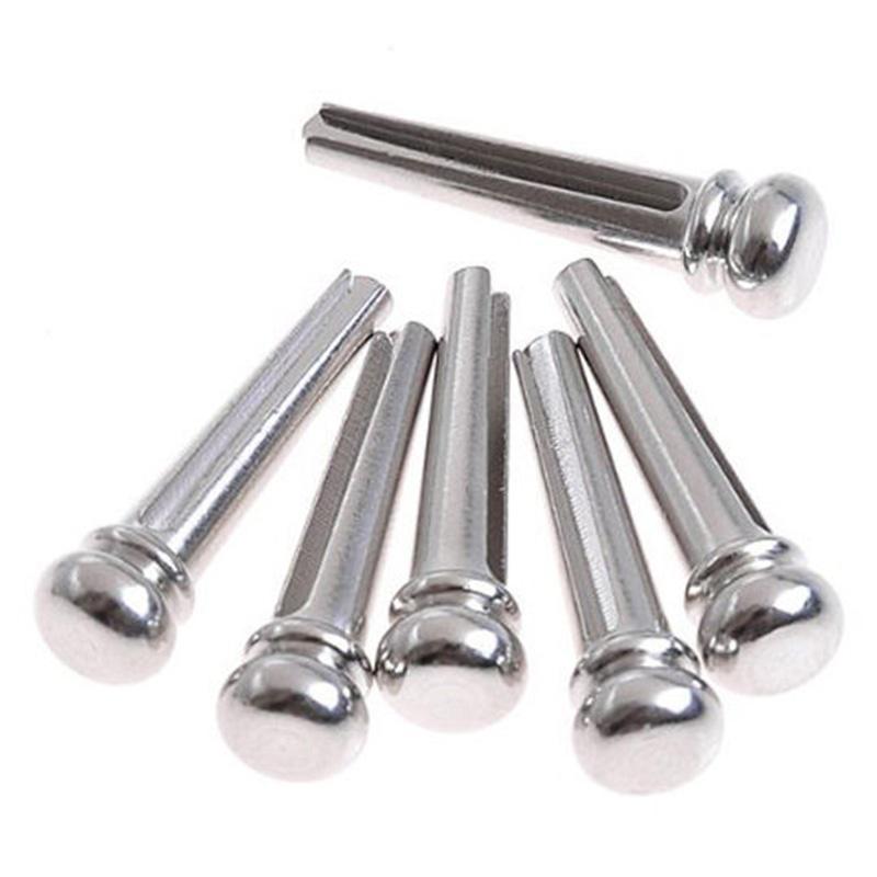 1Pc Chrom Akustikgitarre Messing Bass Bridge Pins String Nagel Pins / End Pins