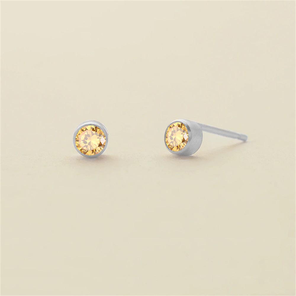 eManco Colorful Rhinestone Diamond-Studded Earrings, Stainless Steel Gold-Plated Ear Cuff.