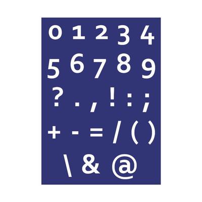 Adhesive Stencil for Textile Numbers 2.5 and 3.5 Cm + Spatula