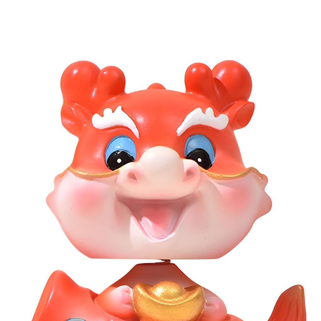 New Year Dragon Mascot Lucky Cartoon Shaking Head Doll Car Interior Decoration Ornament