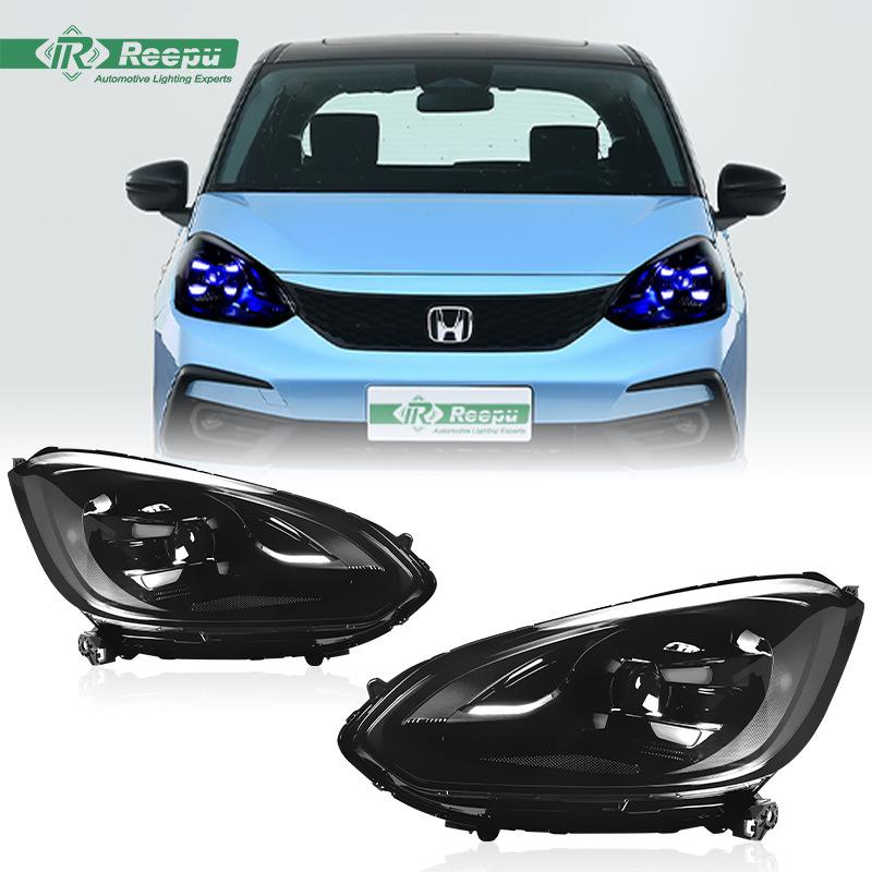 

McLaren-Style LED Headlight Assembly with Daytime Running Lights and Flowing Turn Signal for 20 Honda Fit Models Set of 2