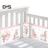 Breathable Mesh Crib Liner with Double-Sided Straps Baby Crib Safety Mesh Barrier Easy Installation Limb Protection Crib Bumper