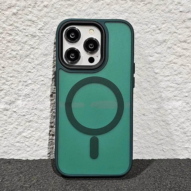 Applicable To Apple 15 Mobile Phone Case IPhone 17 ProMax Anti Fall Magsafe Magnetic Case 13pro Wireless Charging