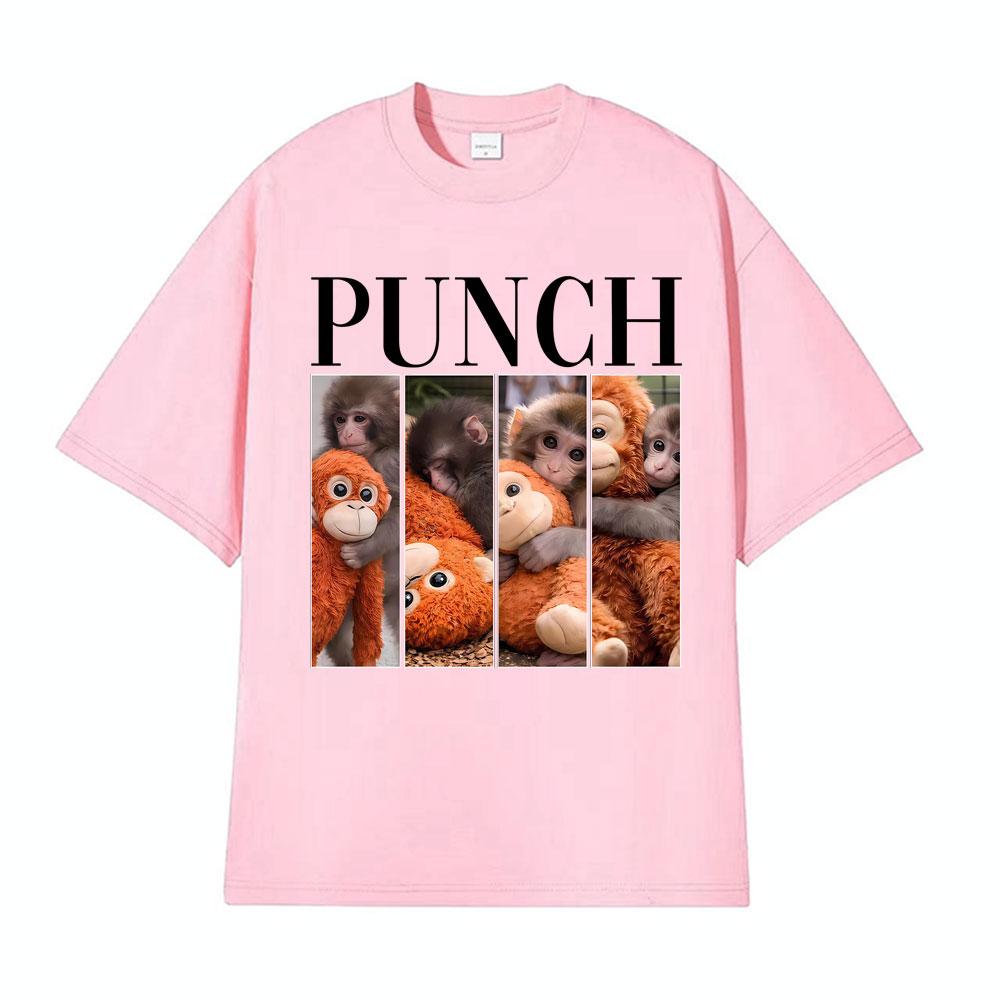 Stay Strong Punch The Monkey Printed T Shirts Unisex Women Oversized Fashion Style Tshirt 100 Cotton Short Sleeve Casual Tshirts