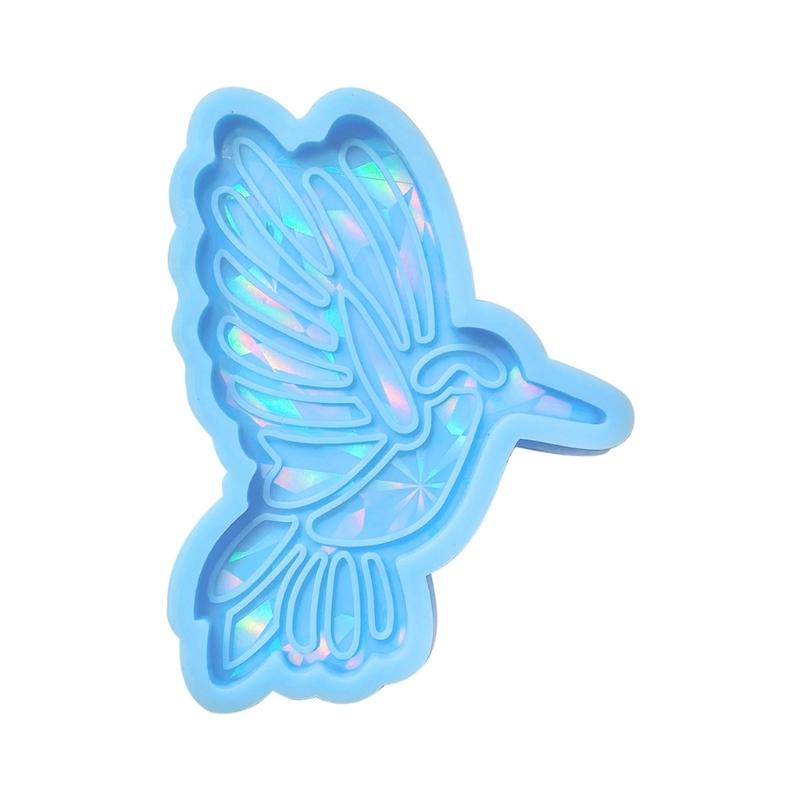 

Holographic Keychain Silicone Mold Pendant Charms Mold Hummingbird-Epoxy Resin Casting Mold for DIY Craft Jewelry Making 1 синий