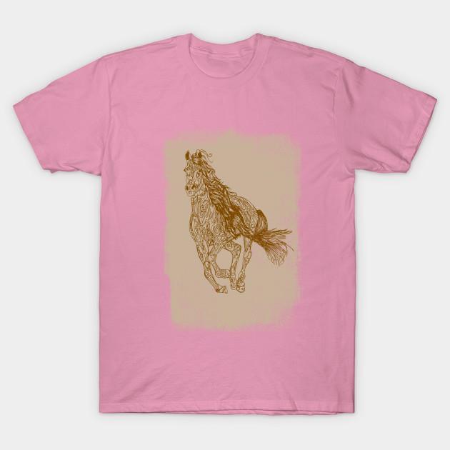 T Shirt Women Brown Horse Harajuku Print Kawaii Tshirt Summer Short Sleeve Female T-Shirt Top Tee