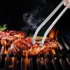 BBQ Stainless Steel Grilling Tongs Sausage Turning Tongs Stainless Steel Kitchen Cooking Tongs Non-Slip Food Tongs for Kitchen
