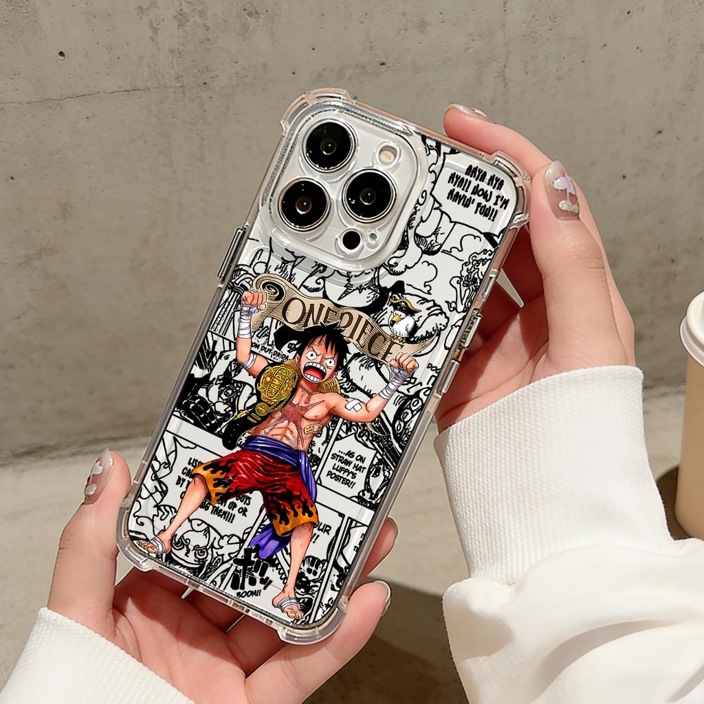 Anime Luffys Zoros AntiFall Clear Phone Case For Xiaomi Redmi 14C 13C 12C K50 K40 Note 14 13 12 11 10 9S A1 A2 A5 Pro Plus 4G 5G