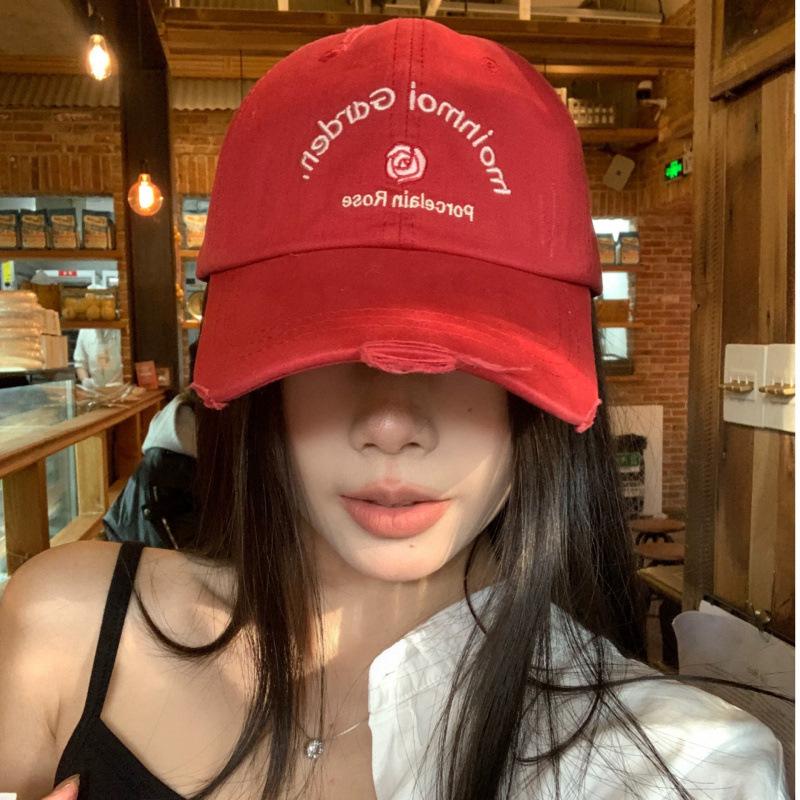 Letter Embroidery Baseball Cap Children Soft Top Cap Casual Versatile Shade Outdoor Street красный