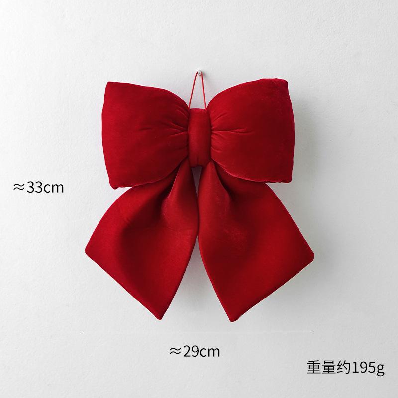 Large Red Velvet Bow Christmas Tree Hanging Pendants  Christmas Party Decoration New Year Holiday Home DIY Ornaments