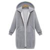 Women Long Sleeve Zip Up Hooded Hoodie Jacket Jumper Cardigan Coat Size Plus