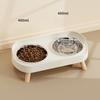 Double Stainless Steel Pet Bowl: Raised Non-slip Feeder, Anti-slip Design for Smooth Meals for Cats and Dogs