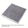 1/2pc87139-0N010 Cabin Air Filter Compatible with Toyota Corolla Camry Highlander Prius Avalon Activated Carbon AC Filter Part Air Filters 7