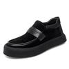 Novos Mocassins de Couro de Designer Outono Moda Masculina Casual Novos Sapatos de Plataforma Britânicos de Designer para Homens Caminhada