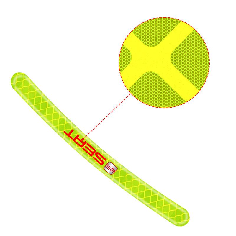 Car Wheel Hub Reflective Stickers Tire Rim Luminous Accessories For SEAT Leon 5f Ibiza 6l 6j Leon 1P Cushion Altea Xl Leon Mk