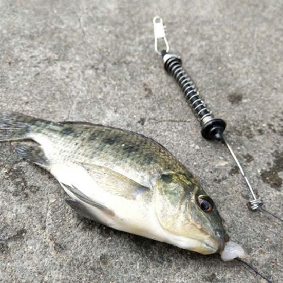 Automatic Fishing Hook High Elasticity Full Speed Stainless Steel Spring Fishhook Outdoor Fishing Bait Catch Hook Fishing Gear