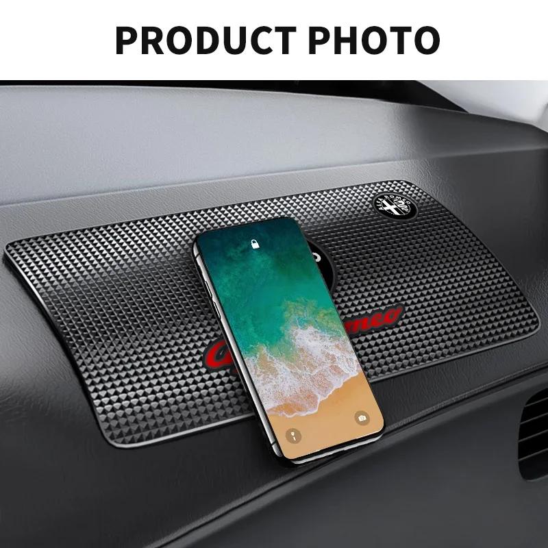 2026 Hot Alfa Romeo 1PCS Car Dashboard Silicone Non Slip Mat Phone Holder Anti-skid Pad For Alfa Romeo Sportiva 156 Stelvio Giul