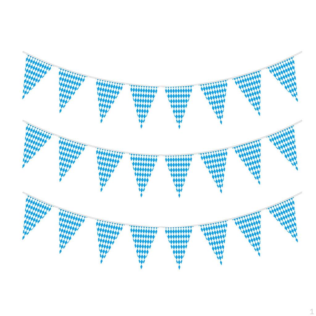 Oktoberfest Banner Bavarian Pennant Flags 8M Length Multifunctional Bunting Party Supplies