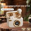 Retro Camera Bluetooth Headset: Short-Handle, In-Ear Design, Noise Reduction, Ultra-Long Battery Life, High-Quality Sound (T24)