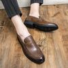Suit men's leather shoes Classic style for casual gentlemen Business and Office Daily adult casual work shoes Black New