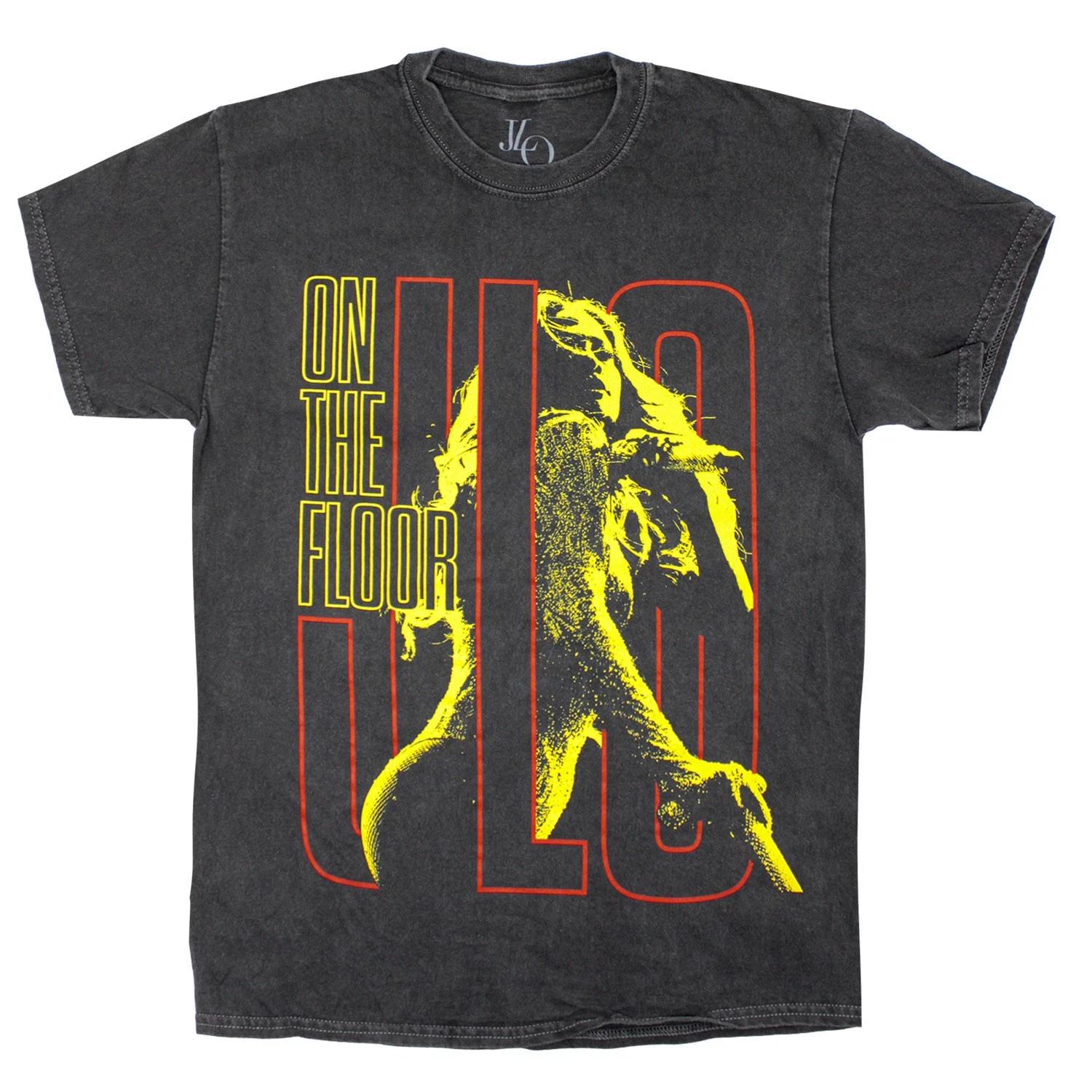 Men s Jennifer Lopez On The Floor Stonewashed Tee T-shirt Small Black XL