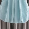 Summer Korean Dress Kids Girls Clothes Cotton Knotbow Ruched Tops Fluffy Dress Children Girls Sleeveless Dress
