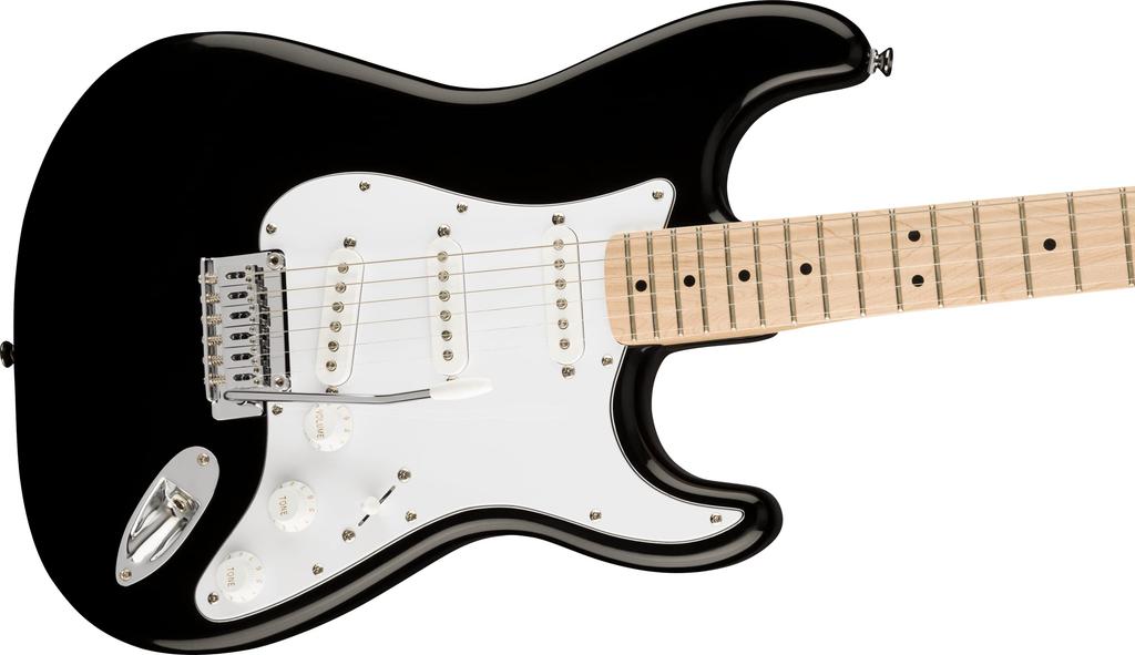 Squier by Fender Affinity Series™ Stratocaster® Electric Guitar, Maple Fingerboard, White Pickguard, Black Soft Case