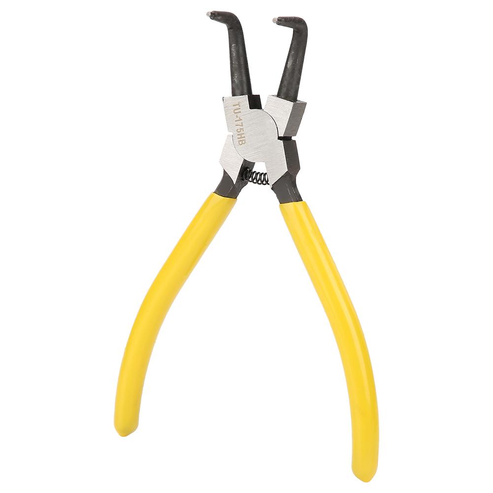 7in Handle Stainless Steel Curved Circlip Snap Pliers Retaining Mechanical Tool TU-175HB