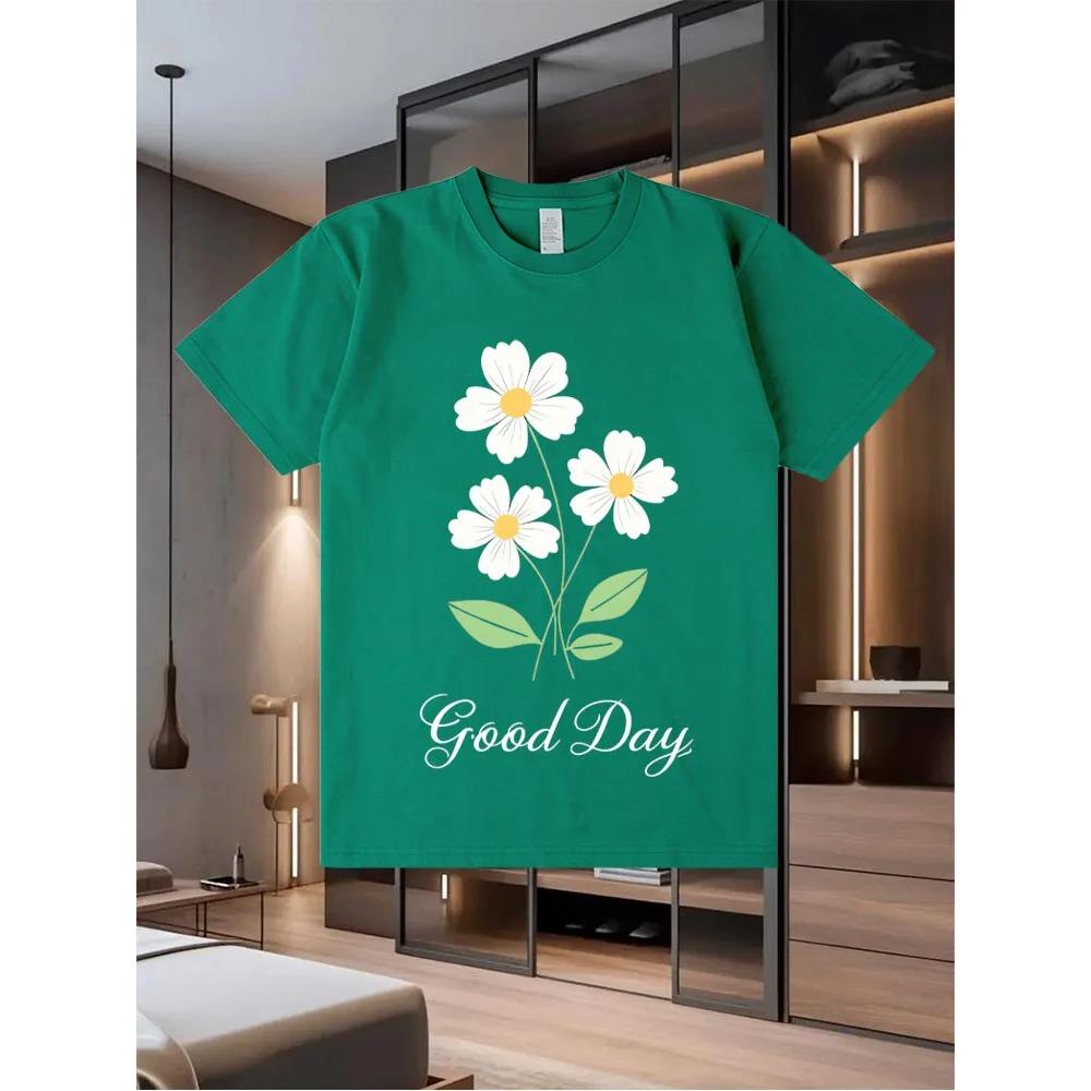 New Printed Short-Sleeve T-Shirt for Trendy Men in Summer a Street-Style Versatile Casual Top