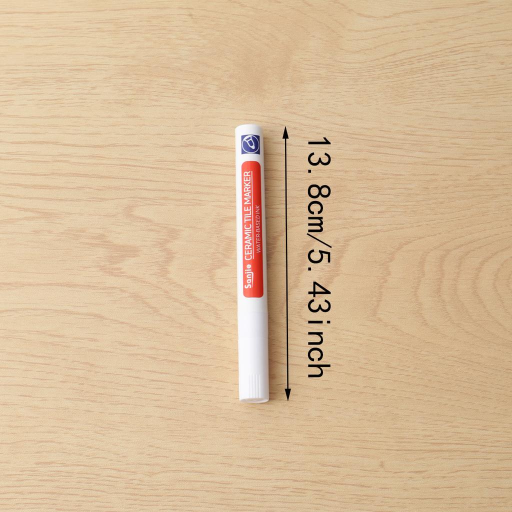 12pcs Grout Pen White Tile Paint Marker: Waterproof Grout Paint, Tile Grout Colorant and Sealer Pen - Beige, Narrow 5mm Tip