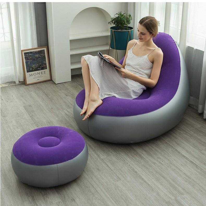 Inflatable Lounger Reclining Chair – Perfect for Home, Balcony, or Leisure Naps.