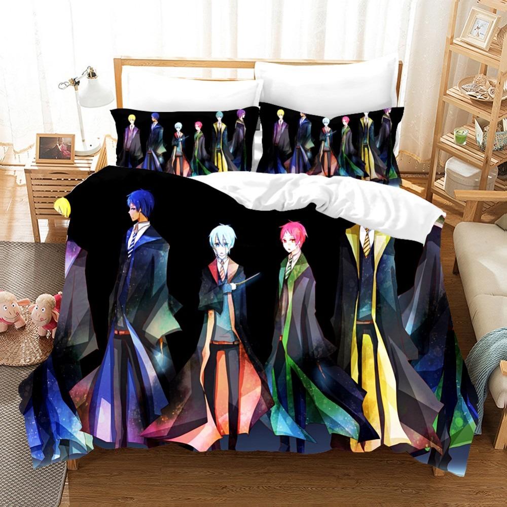 Anime KurokoS Basketball Kuroko Tetsuya Bedding Collection With Bed Linen Cartoon Duvet Cover Collection Pillowcase Twin Size For Boys Bedclothes