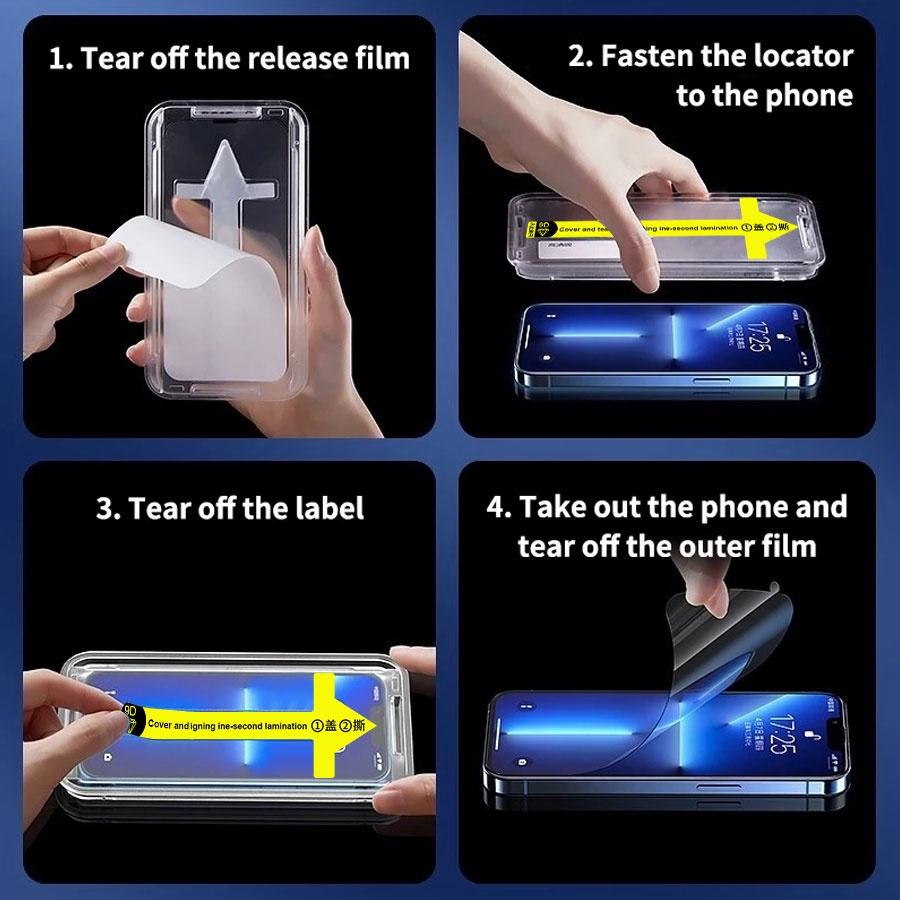 Matte Tempered Glass For iPhone 18 17 16 15 14 13 12 11 Pro Max XS XR X Screen Protector Film Easy To Install Tool Accessories