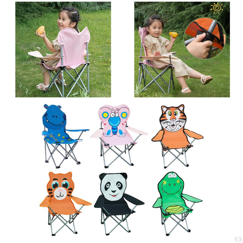 Kinder Klapp-Campingstuhl Strand Leichtes Oxford-Matte Faltbare Camp-Rasenstühle