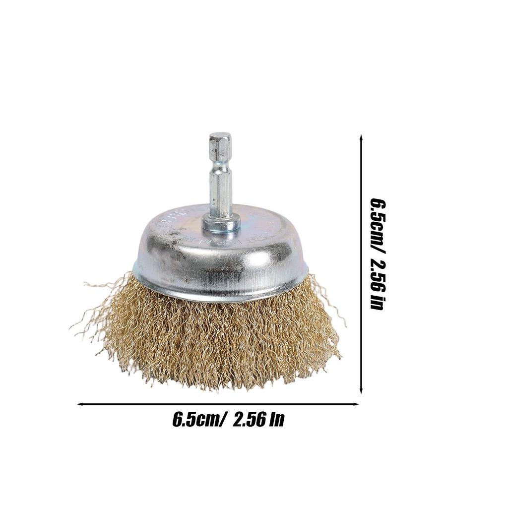 Hex Handle Electric Steel Wire Brush Stainless Steel Wire Brushes Silver Gold Rust Removal Polishing Wheel Brush Cleaning Tools