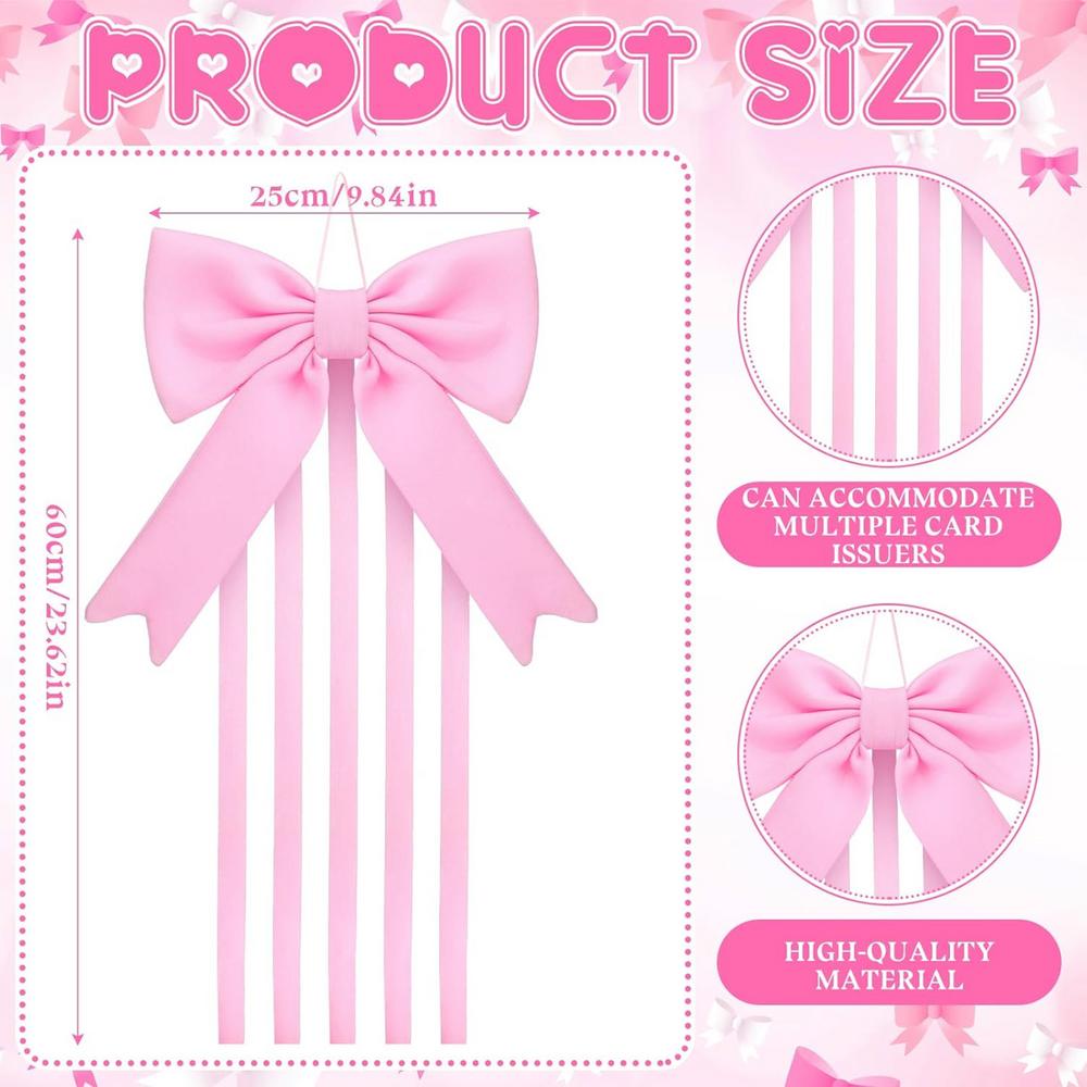 

Claw Clip Organizer Bow Shape Hairpin Storage Rack Hair Accessories Organizer For Women Girls Barrette Closet Wall Dressing Room рожевий