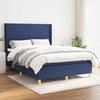 3131831 vidaXL Divan Bed with Mattress Blue 140x190 Cm Fabric