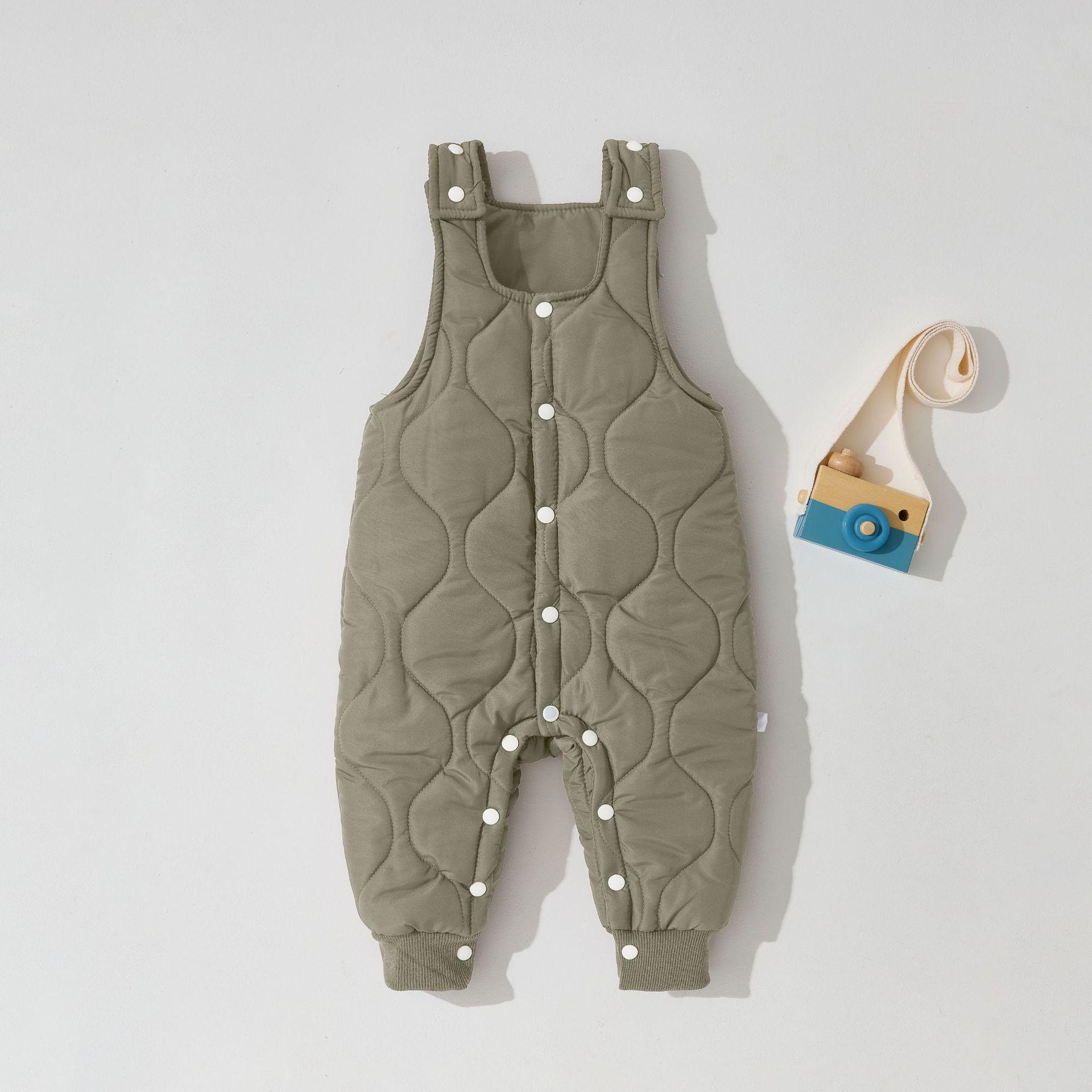 

Детский теплый хлопковый ромпер с открытой промежностью на осень и зиму 73 cm