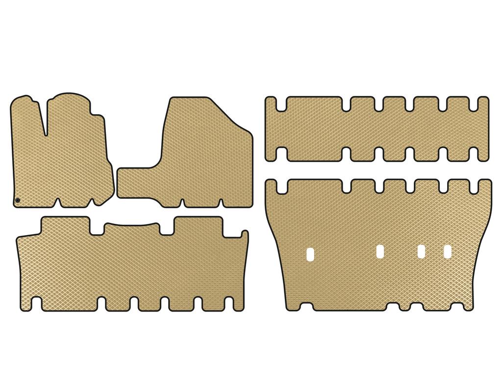 EVA Mats (3 Rows, Beige) for Toyota Sienna 2003-2009