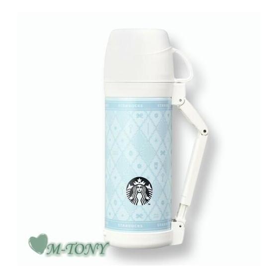 Starbucks Starbucks French Summer FFW Water Bottle Blue Check Thermal/Cold Bottle THERMOS 1000ml  Overseas Limited Item/Not Released in