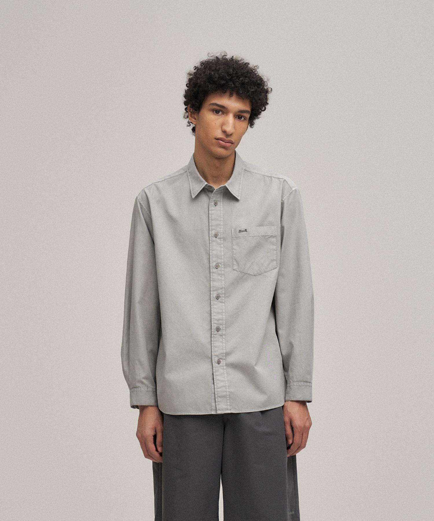 Le Tigre Oxford Overdyed Shirt (Dusty Gray) Dusty Gray/M
