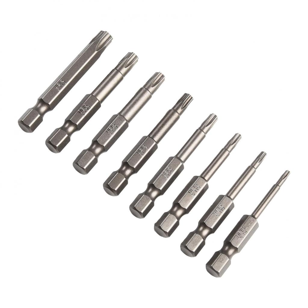 50mm Magnetisches Fünfstern Torx Schraubendreher Bit Set T8T40 Für Präzisionsarbeiten