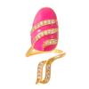 Niche Creative Zircon Oval Alloy Nail Ring For Women Micro-Inlaid Exquisite Personality Trend Jewelry
