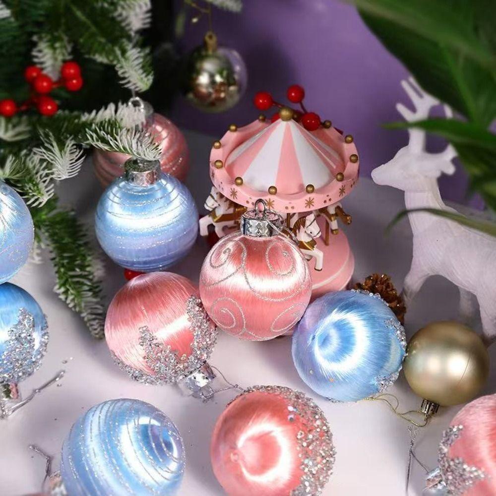 16Pcs/set 8 CM Christmas Balls Ornaments 9 Pcs Hanging Ornaments New Year Celebration