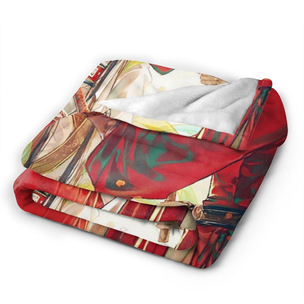 Tian Guan Ci Fu Blankets Anime Yaoi Lgbt Boy Love Plush Vintage Warm Throw Blanket for Bedding Lounge Autumn/Winter